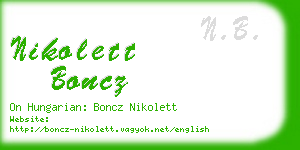 nikolett boncz business card